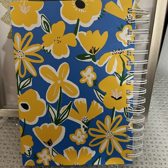 MOLLY & REX Yellow and Blue Floral Design Notebook - Picture 3 of 4